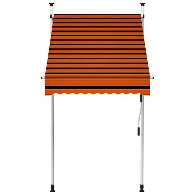 Berkfield Home Manual Retractable Awning 100 cm Orange & Brown - image 1