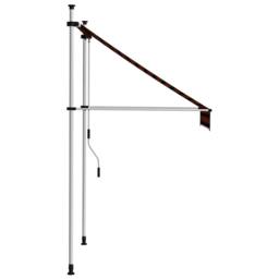 Berkfield Home Manual Retractable Awning 100 cm Orange & Brown - thumbnail 3