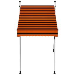 Berkfield Home Manual Retractable Awning 100 cm Orange & Brown - thumbnail 1