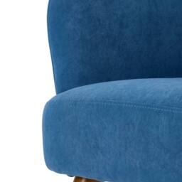 EONLION Modern Accent Chair Comfy Armchair in Blue - Size: 100 cm - thumbnail 4
