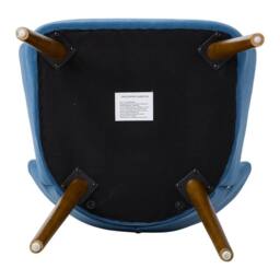 EONLION Modern Accent Chair Comfy Armchair in Blue - Size: 100 cm - thumbnail 5
