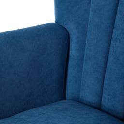 EONLION Modern Accent Chair Comfy Armchair in Blue - Size: 100 cm - thumbnail 3