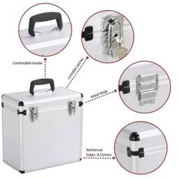 "Kelvenix Flight DJ Case 12"" Vinyl Case in Silver" - thumbnail 3