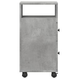 Berkfield Home Narrow Bathroom Cabinet with Wheels Concrete Grey Engineered Wood - thumbnail 5