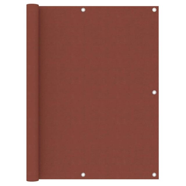 Berkfield Home Balcony Screen Terracotta 120x400 cm Oxford Fabric in Brown - image 1