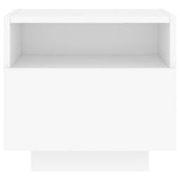 Berkfield Home Bedside Cabinet with LED Lights White 40x39x37 cm - Size: 40 x 39 x 37 cm - thumbnail 7
