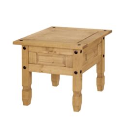 Rafaelo Mobilia Solid Pine Wood Side End Accent Table in Brown - thumbnail 6