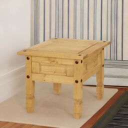 Rafaelo Mobilia Solid Pine Wood Side End Accent Table in Brown - thumbnail 4
