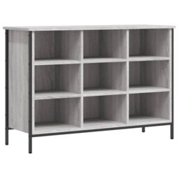 Berkfield Home Shoe Cabinet Grey Sonoma 100x35x70 cm Engineered Wood - Size: 100 x 35 x 70 cm - thumbnail 2