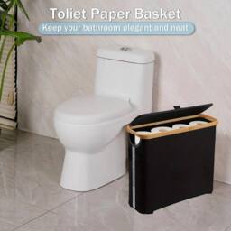 KORVIXA Waterproof Toilet Paper Storage Stand in Black - Size: 50 cm x 80 cm - thumbnail 5