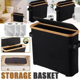 KORVIXA Waterproof Toilet Paper Storage Stand in Black - Size: 50 cm x 80 cm - thumbnail 4