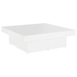 Berkfield Home Coffee Table White 90x90x28 cm Engineered Wood - Size: 90 x 90 x 28 cm - thumbnail 1