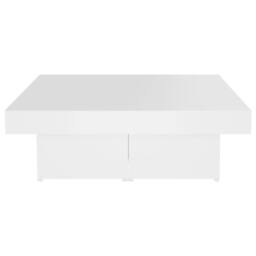 Berkfield Home Coffee Table White 90x90x28 cm Engineered Wood - Size: 90 x 90 x 28 cm - thumbnail 5