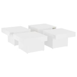 Berkfield Home Coffee Table White 90x90x28 cm Engineered Wood - Size: 90 x 90 x 28 cm - thumbnail 4