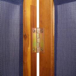 Berkfield Home Beautiful 5-Panel Room Divider Dark Blue 350x180 cm in Navy - thumbnail 7