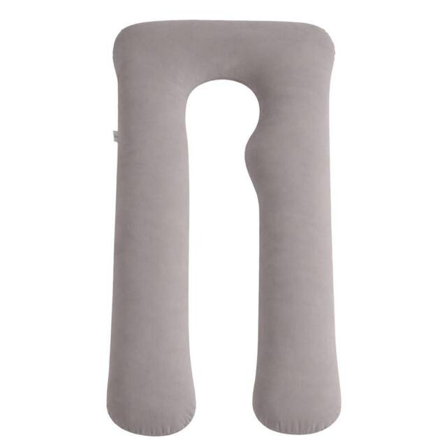 Nicola Spring Women's Pregnancy Pillow with Storage Bag - 52 inch in Grey - image 1