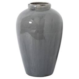 Wyld Haus Bloomwood Tall Grey Glazed Ceramic Vase Crackle Effect - thumbnail 2