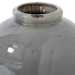Wyld Haus Bloomwood Tall Grey Glazed Ceramic Vase Crackle Effect - thumbnail 4