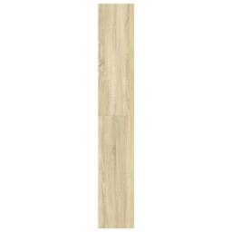 Berkfield Home Decorative Bookcase Sonoma Oak 60x30x189 cm Engineered Wood in Light Tan - Size: 60 x 30 x 189 cm - thumbnail 5
