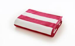 Deyongs Cabana Bay Supersoft 100% Cotton Woven Stripe Large Beach Towel 80x165cm in Fuchsia - Size: 80x165 cm - thumbnail 3