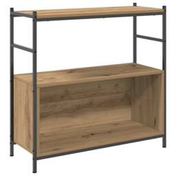 Berkfield Home Modern Book Cabinet Artisian Oak 80x30x78, 5 cm Engineered Wood in Brown - thumbnail 3