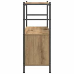 Berkfield Home Modern Book Cabinet Artisian Oak 80x30x78, 5 cm Engineered Wood in Brown - thumbnail 7