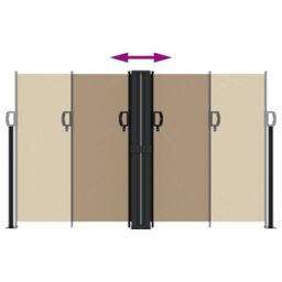 Berkfield Home Retractable Side Awning Taupe 140x1000 cm - thumbnail 5