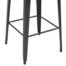 Berkfield Home Durable Bar Table Black 60x60x108 cm Solid Pine Wood Steel - Size: 60 x 60 x 108 cm - thumbnail 5