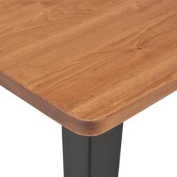 Berkfield Home Durable Bar Table Black 60x60x108 cm Solid Pine Wood Steel - Size: 60 x 60 x 108 cm