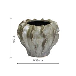 Ivyline Scarlet Coral Reef Green Planter H15cm D19cm - thumbnail 4
