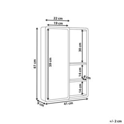 Wyld and Coco Bamboo Bathroom Sliding Mirror Door Light Brown W41 x D9 x H61cm - thumbnail 3