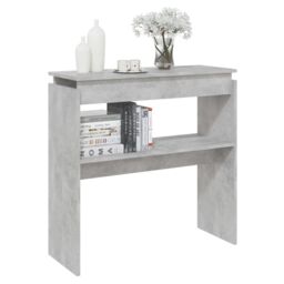 Berkfield Home Console Table Concrete Grey 80x30x80 cm Engineered Wood - Size: 80 x 30 x 80 cm - thumbnail 3