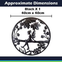 VFM e-Store Solar Wall Lights for Garden 40cm x 40cm Black X 1 - Size: 40 cm x 40 cm - thumbnail 2