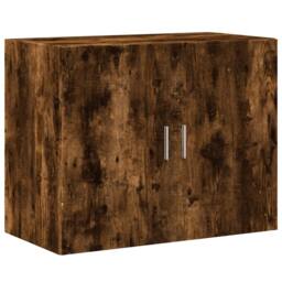 Berkfield Home Wall Cabinet Smoked Oak 80x42.5x64 cm Engineered Wood in Brown - thumbnail 2