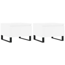 Berkfield Home Coffee Tables 2 pcs White 50x46x35 cm Engineered Wood - Size: 50 x 46 x 35 cm - thumbnail 2