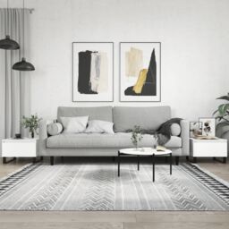 Berkfield Home Coffee Tables 2 pcs White 50x46x35 cm Engineered Wood - Size: 50 x 46 x 35 cm - thumbnail 1