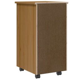 Berkfield Home Rolling Cabinet with Drawers MOSS Honey Brown Solid Wood Pine - thumbnail 5
