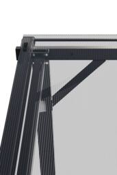 Living and Home Wall-Mounted Outdoor Patio Canopy in Dark Grey - Size: Small - thumbnail 8