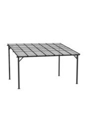 Living and Home Wall-Mounted Outdoor Patio Canopy in Dark Grey - Size: Small - thumbnail 6