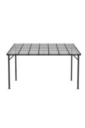 Living and Home Wall-Mounted Outdoor Patio Canopy in Dark Grey - Size: Small - thumbnail 5