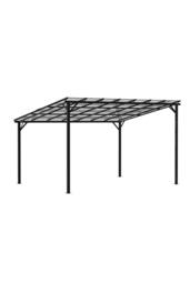Living and Home Wall-Mounted Outdoor Patio Canopy in Dark Grey - Size: Small - thumbnail 7