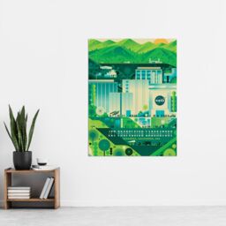 "Artery8 NASA Jet Propulsion Laboratory California Wall Art Print in Green - Size: W18"" x H24""" - thumbnail 2