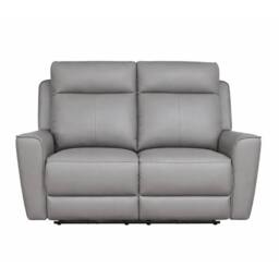 Aspire Rivington Real Leather Power Recliner 3+2 Sofa Set with USB Charging in Grey - thumbnail 4