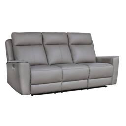 Aspire Rivington Real Leather Power Recliner 3+2 Sofa Set with USB Charging in Grey - thumbnail 5