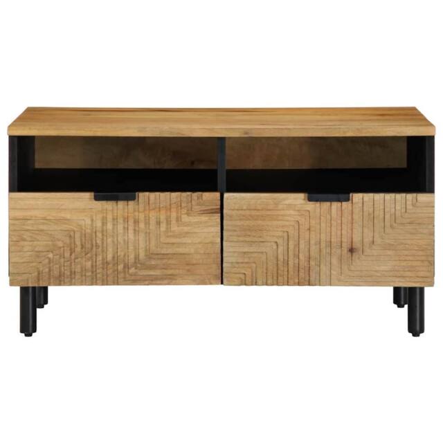 Berkfield Home Beautiful Coffee Table Brown 80x54x40 cm Solid Wood Mango - Size: 80 x 54 x 40 cm - image 1