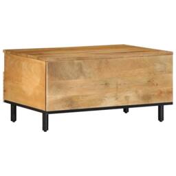 Berkfield Home Beautiful Coffee Table Brown 80x54x40 cm Solid Wood Mango - Size: 80 x 54 x 40 cm - thumbnail 5