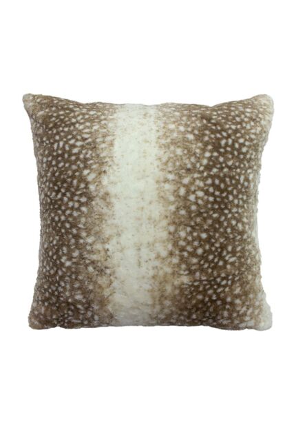 Paoletti Fawn Deerskin Printed Faux Fur Cushion - Size: 50 cm x 50 cm - image 1