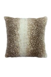 Paoletti Fawn Deerskin Printed Faux Fur Cushion - Size: 50 cm x 50 cm - thumbnail 1