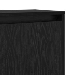 Berkfield Home Sideboard with Shelf with Door Black oak 97 x 29 x 75 cm Engineered wood - thumbnail 9