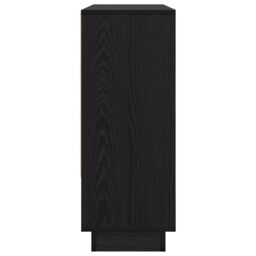 Berkfield Home Sideboard with Shelf with Door Black oak 97 x 29 x 75 cm Engineered wood - thumbnail 7